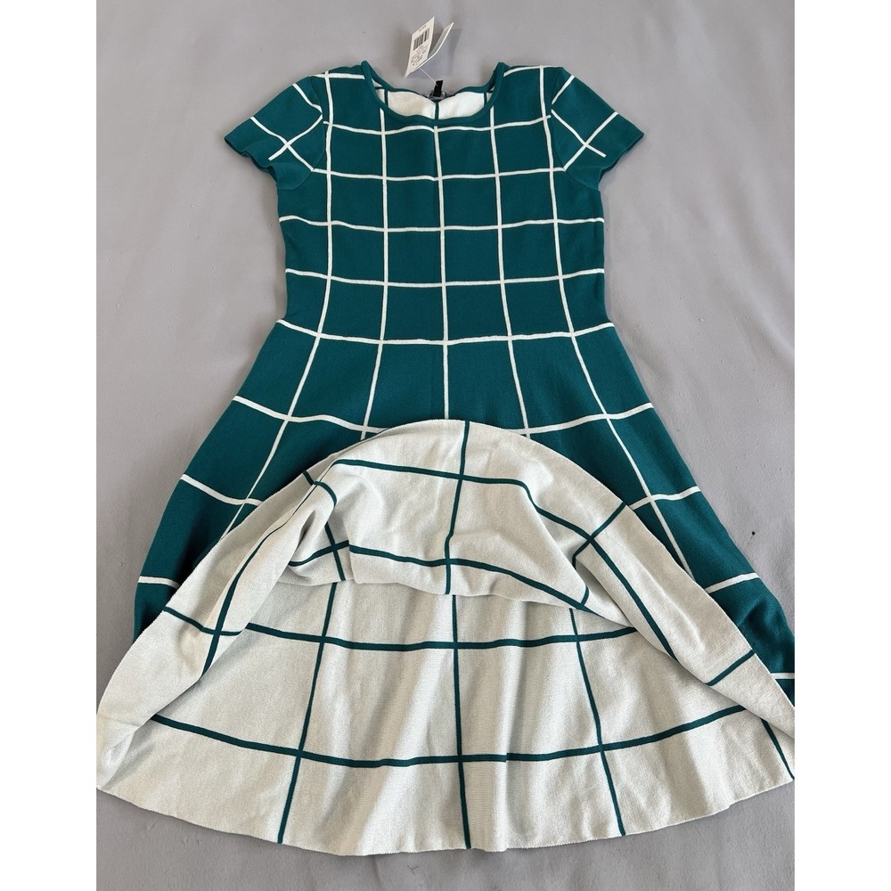 My Michelle Girls Green‎ & White Plaid Short Sleeve Dress Sz XXL Girls NWT - Picture 10 of 11
